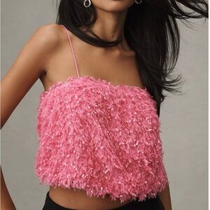 Pink Fuzzy Tank Top Anthropologie